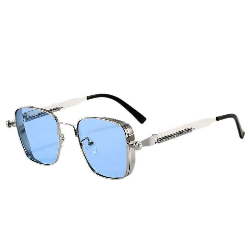 Vintage Square Metal Sunglasses with Custom Personalization