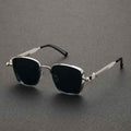 Vintage Square Metal Sunglasses with Custom Personalization