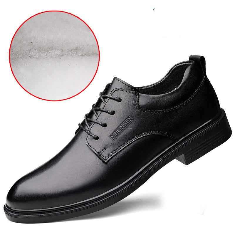 Mulin Sen Summer Leather Shoes Extra-Large Sizes for Formal Occasions